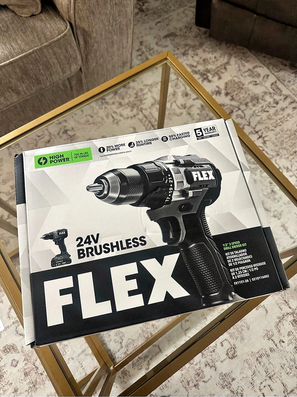 FLEX 24V Brushless 1/2" 2-Speed Drill Driver Kit 24V Drill Driver Kit NWT